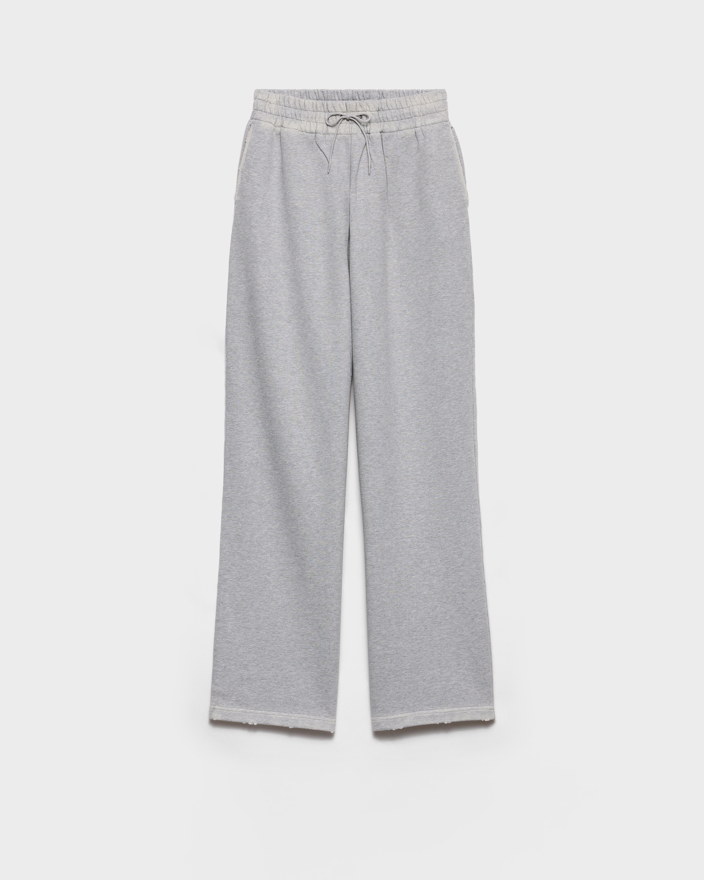 Prada Cotton Fleece Joggers In Gray