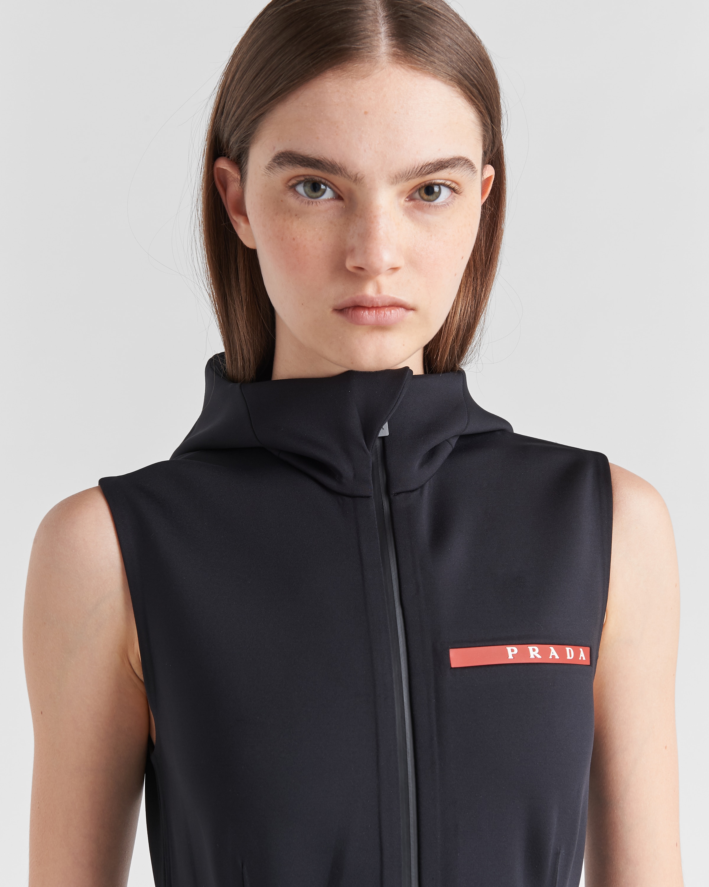 スーツ PRADA JUMP SUITS (P256GTS22211FS F0002) Black Double jersey jumpsuit | PRADA