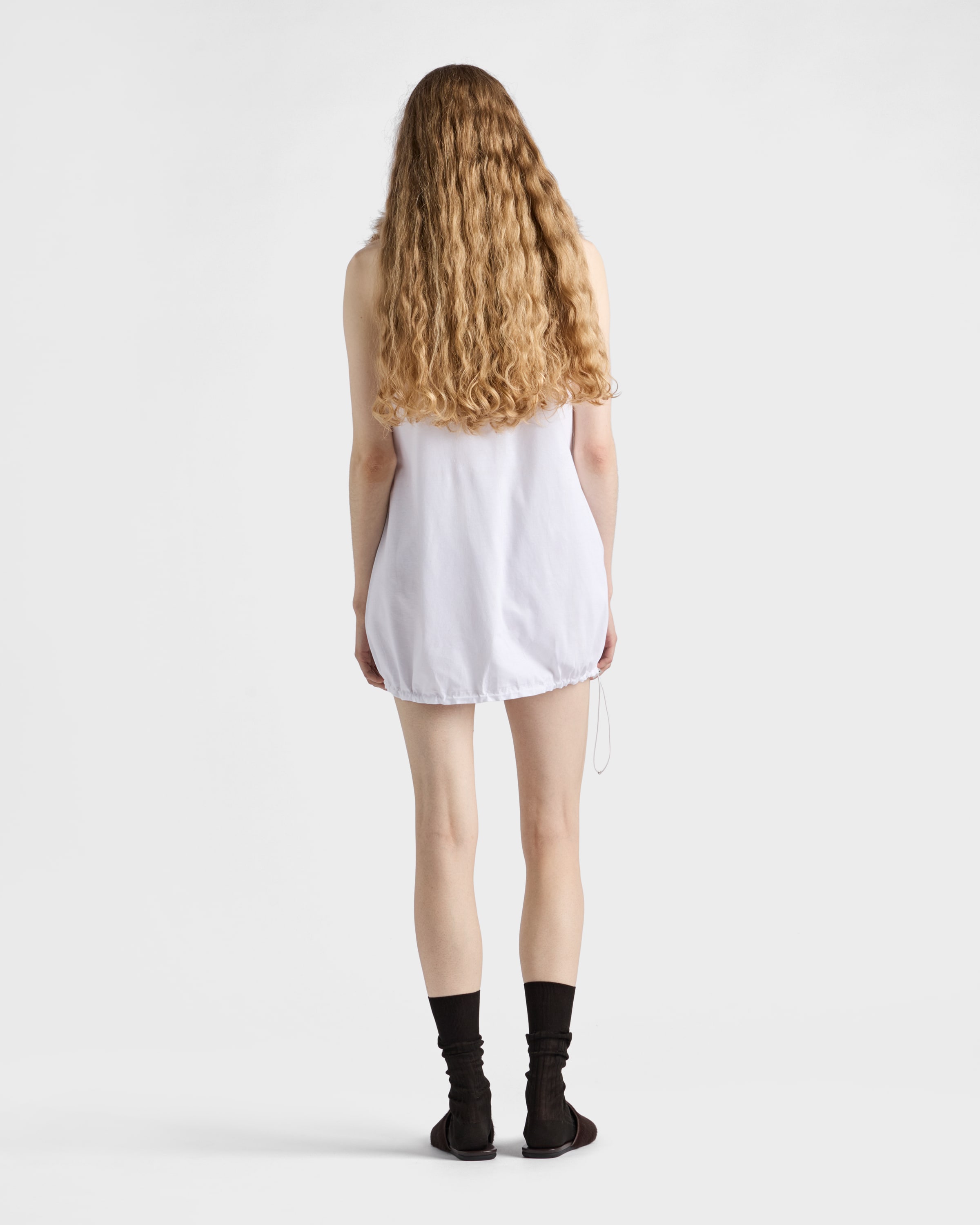 ワンピース PRADA White Cotton Reversibile Mini Dress Cotton minidress in white - Prada | Mytheresa