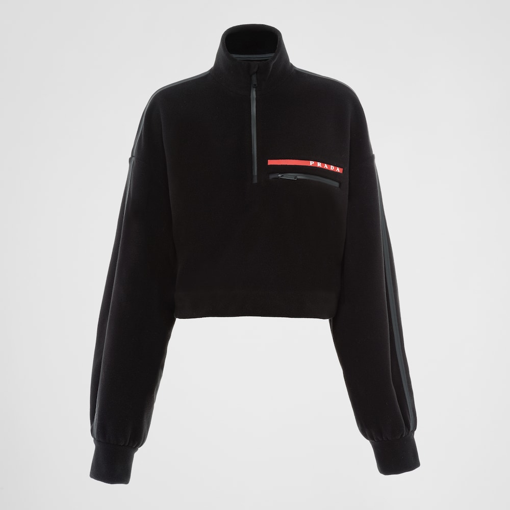 Prada 再生织物抓绒运动衫 1