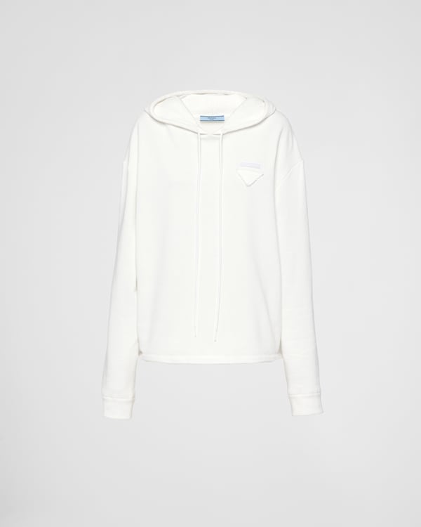 Grey Long-sleeved cotton sweatshirt | PRADA