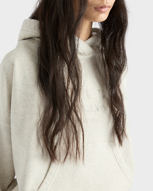 Sweat-shirt à capuche en coton molletonné Sweat-shirt à capuche en coton molletonné