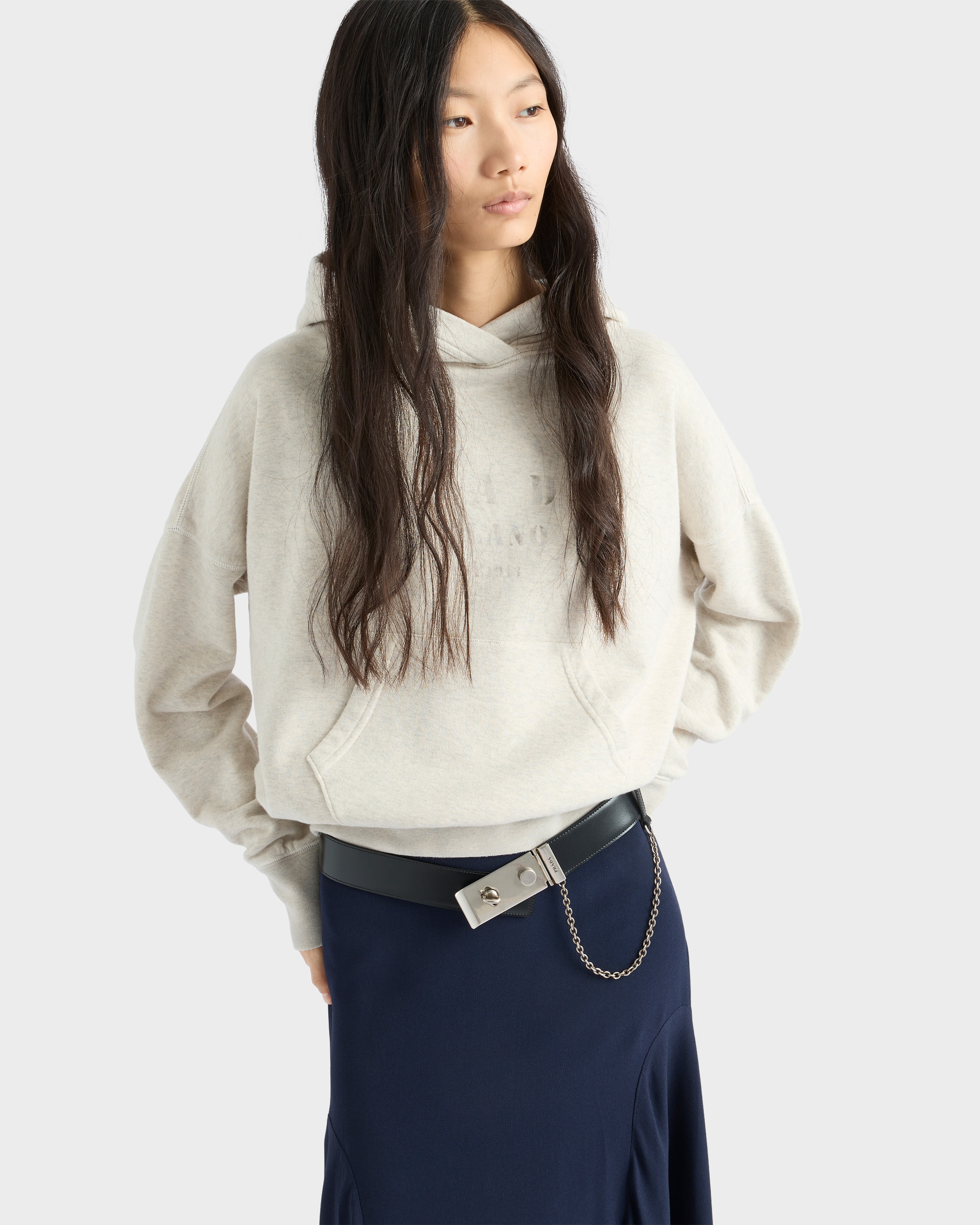 Natural Cotton Fleece Hoodie | PRADA