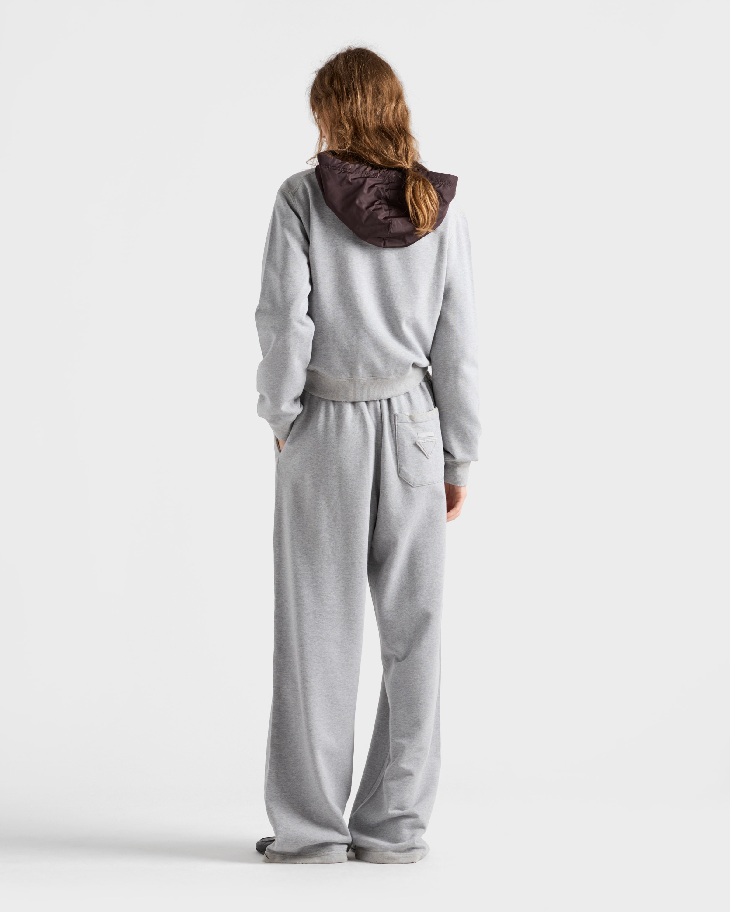 Grey Cotton crew-neck sweatshirt | PRADA