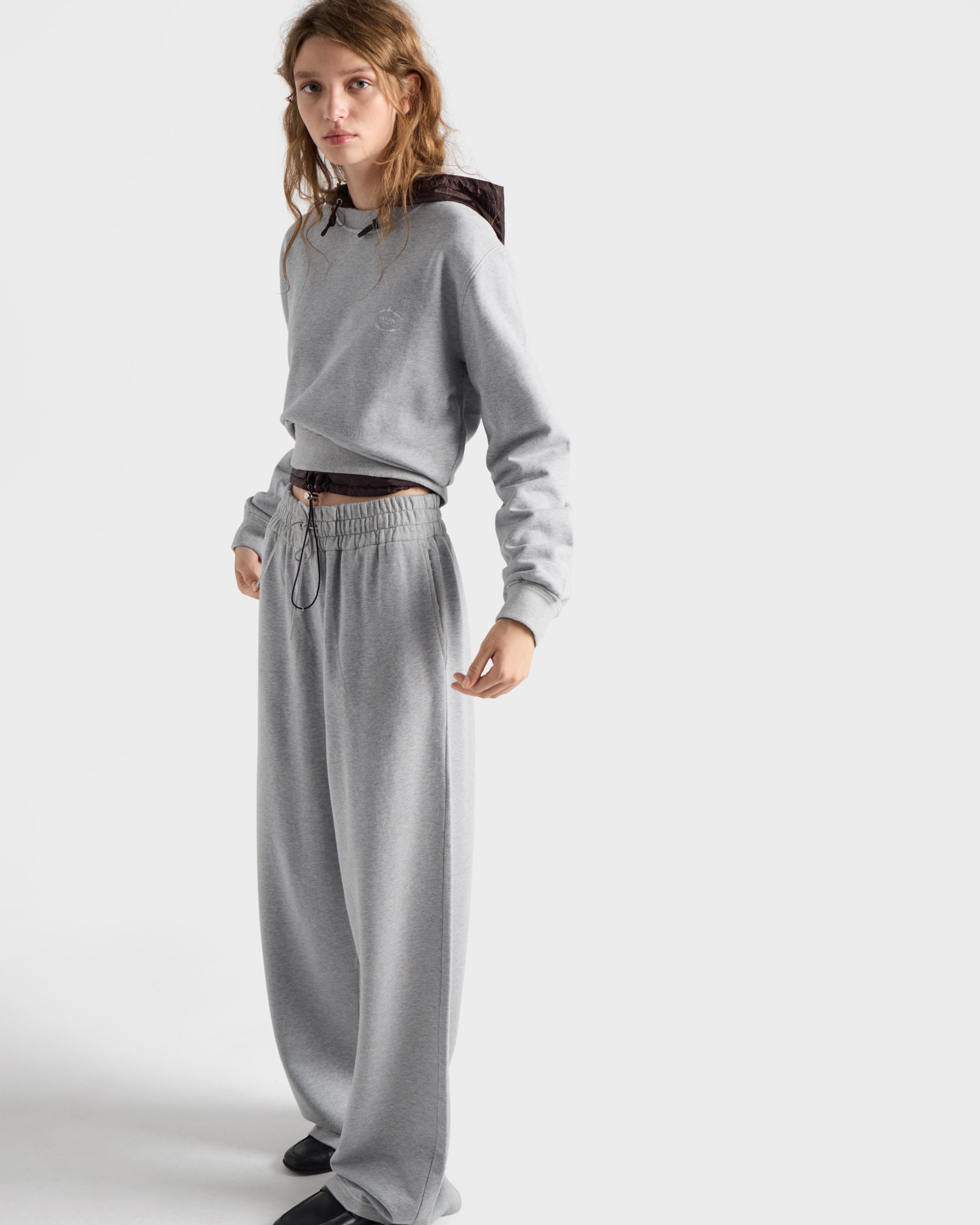 PRADA ハイネック長袖トップス 無地 ホワイト/UW257 PRADA プラダ トレーナー 134676 1X6Q レディース スウェット
