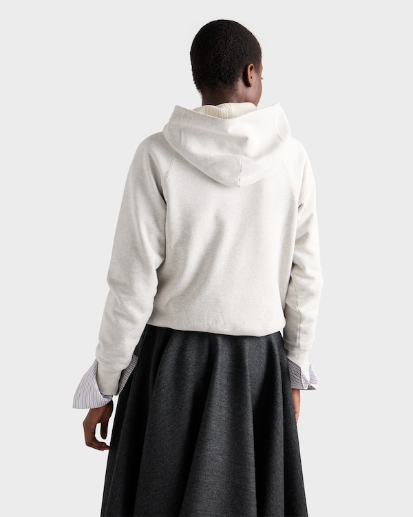 Cotton fleece hoodie - Gris Marmóreo Cotton fleece hoodie - Gris Marmóreo