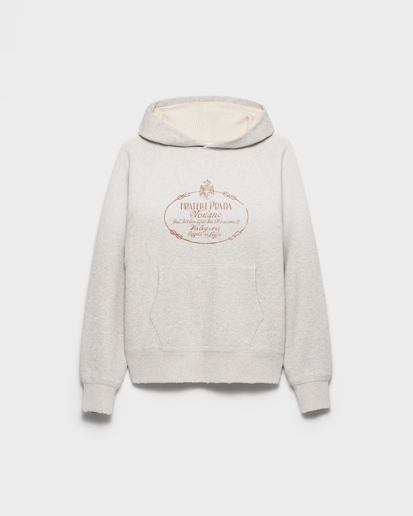 Cotton fleece hoodie - Gris Marmóreo Cotton fleece hoodie - Gris Marmóreo