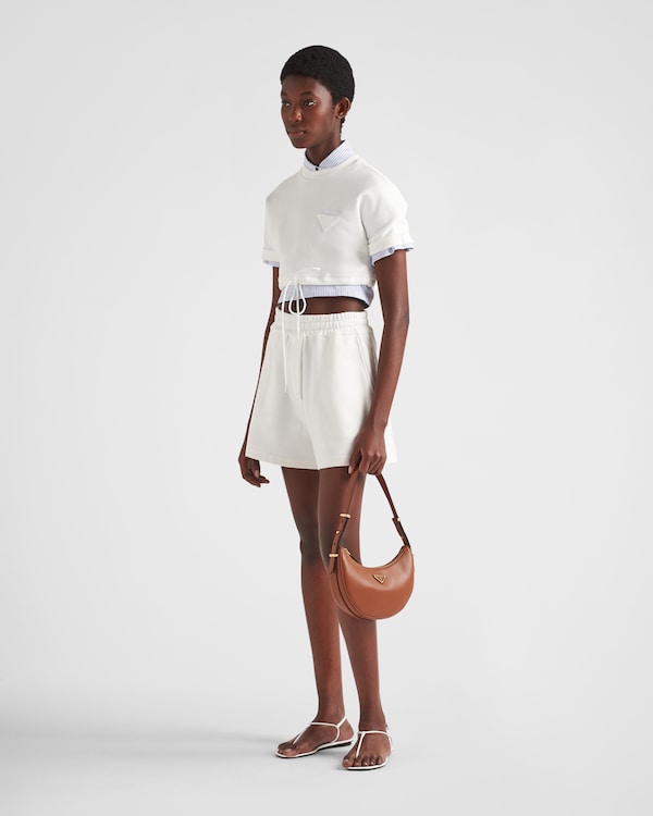 T-shirt cropped in felpa T-shirt cropped in felpa