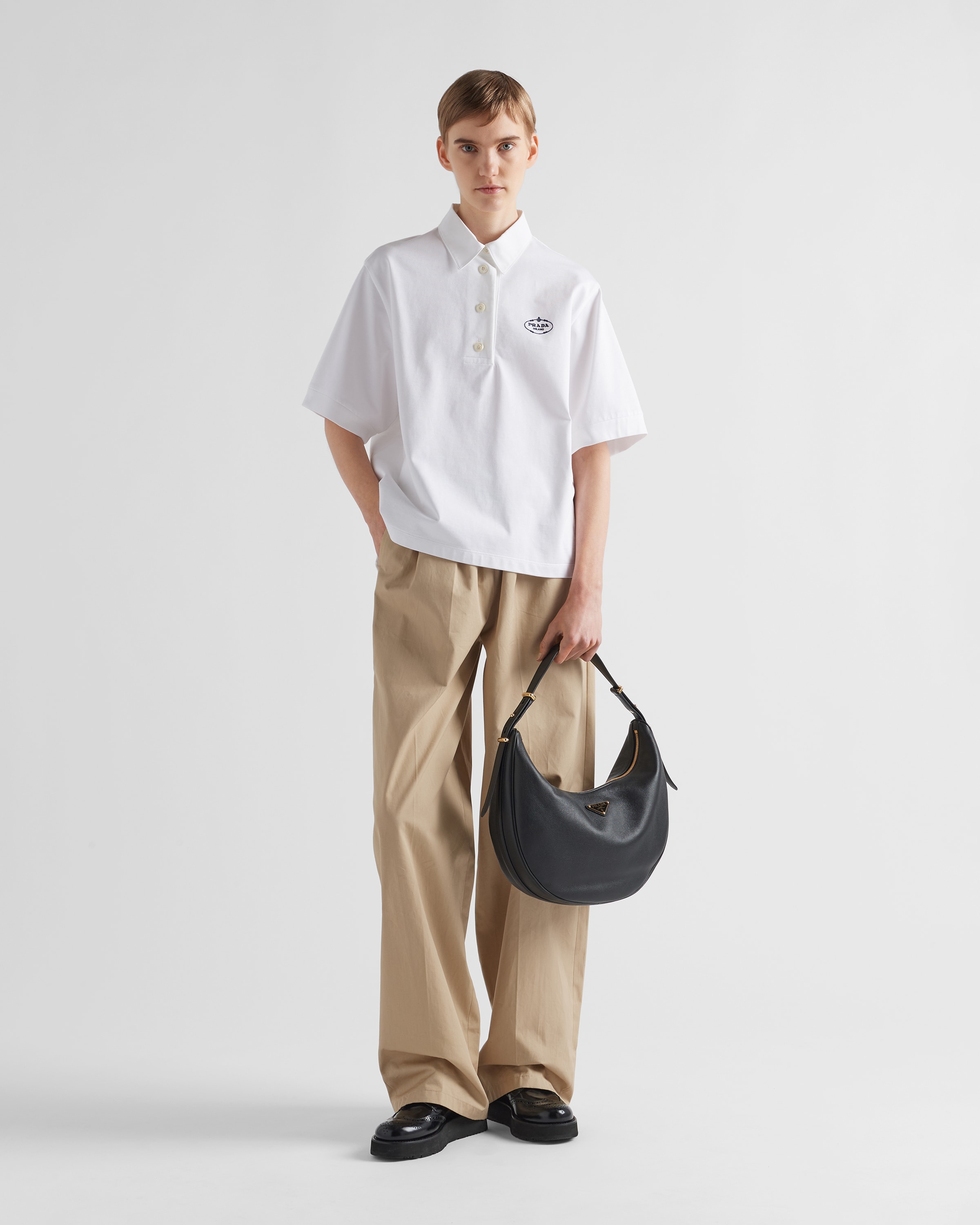 White Jersey T-shirt | PRADA White Jersey T-shirt | PRADA