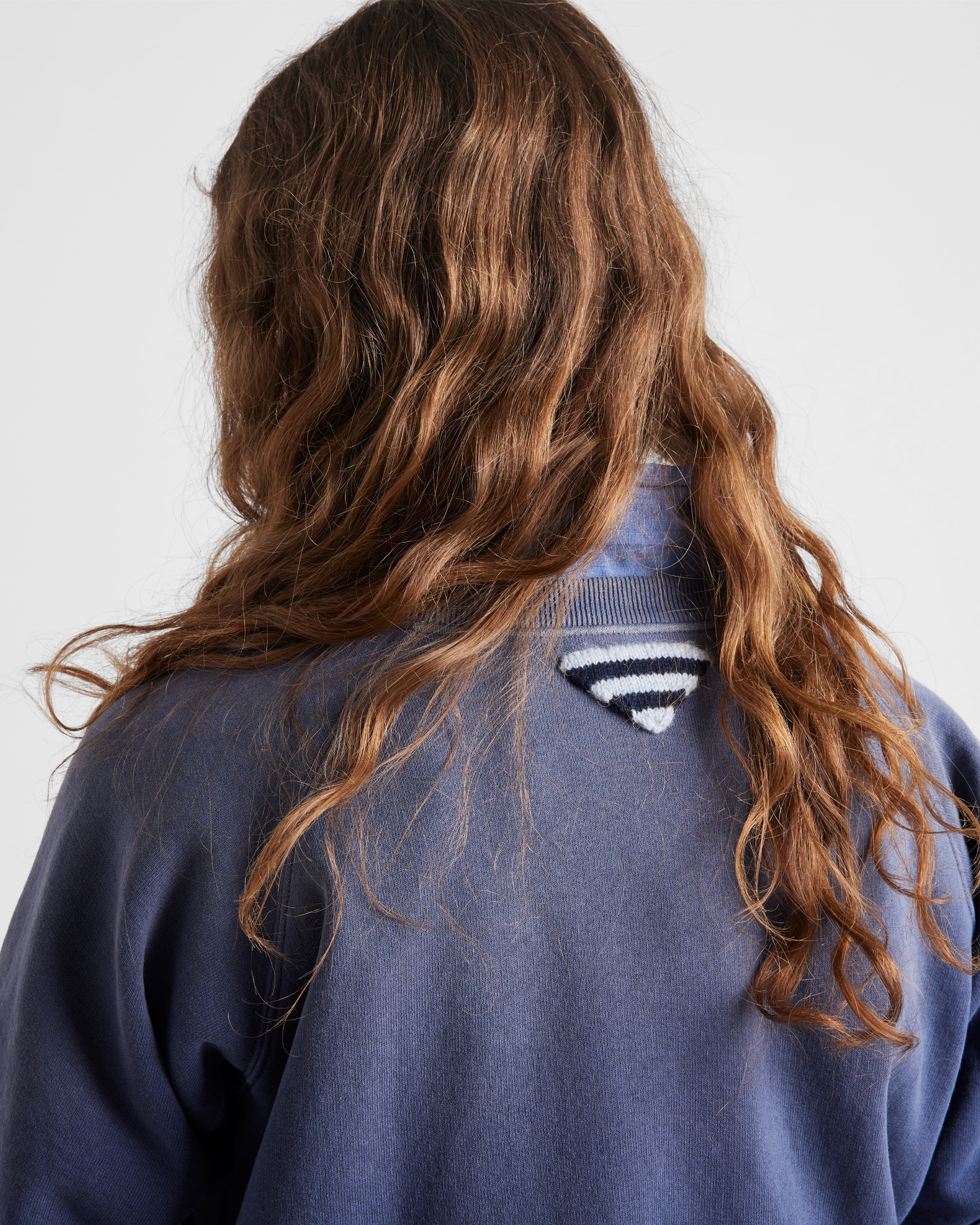 Prada Blue Cotton Fleece T-shirt In Navy