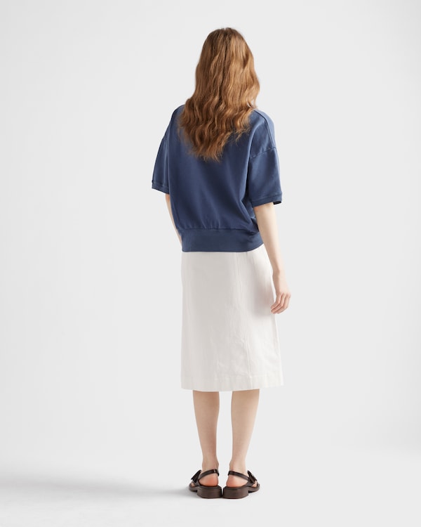 Short-sleeved cotton sweatshirt Short-sleeved cotton sweatshirt