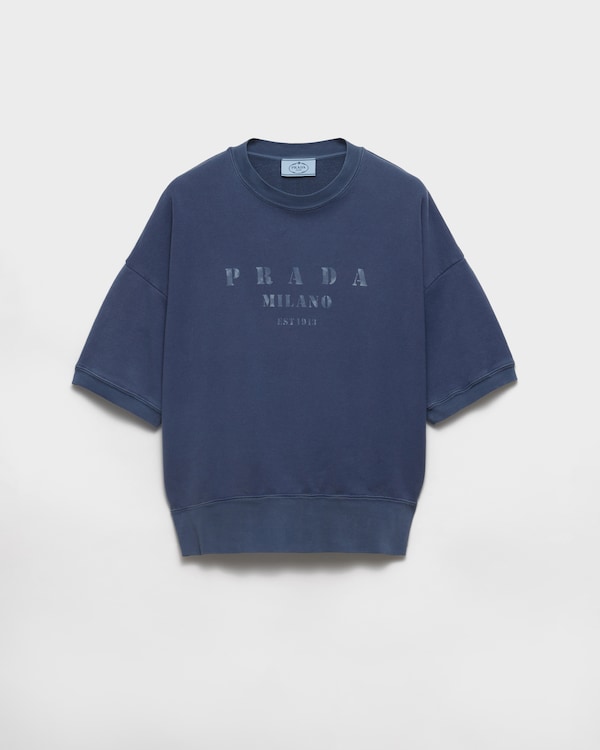 ダークブラウン リブニット トップ | PRADA