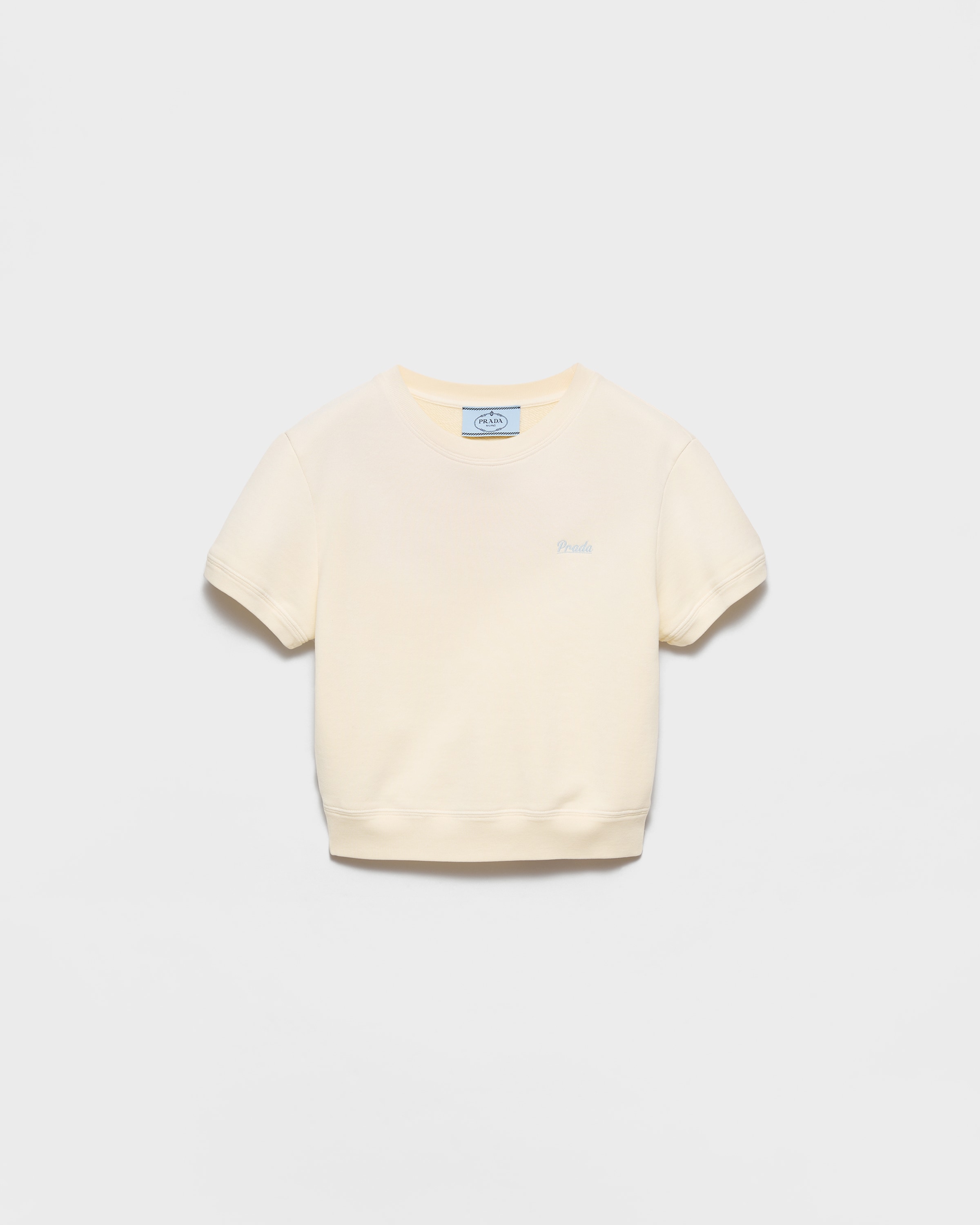 Prada Cotton fleece crew-neck T-shirt