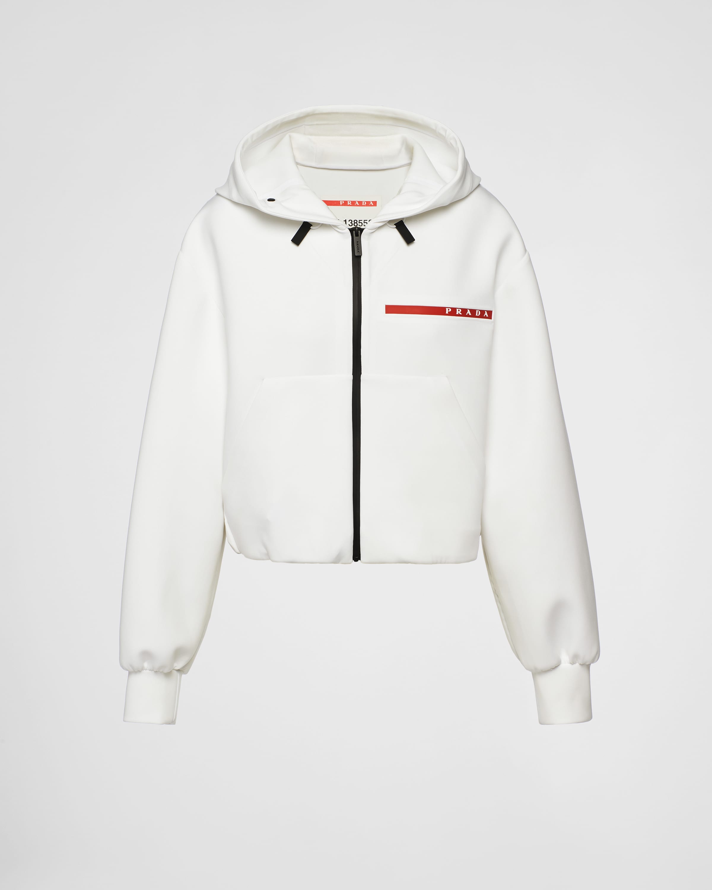 White prada hoodie clearance