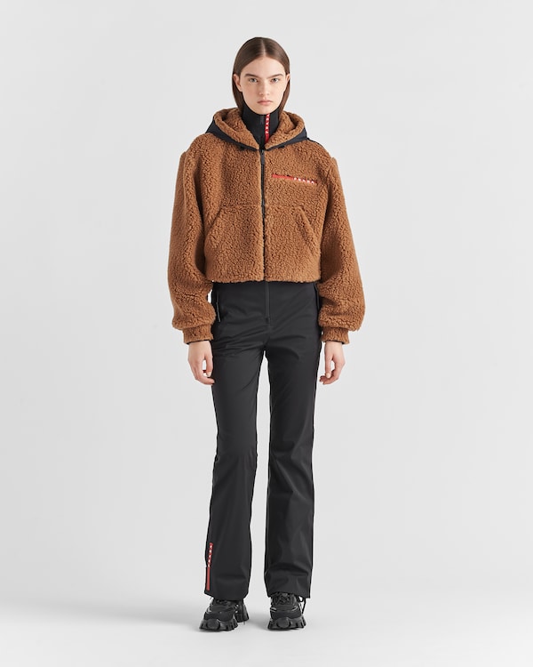 Cropped double fleece jacket Cropped double fleece jacket