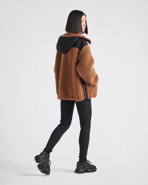 Double fleece and recycled technical fabric jacket Double fleece and recycled technical fabric jacket