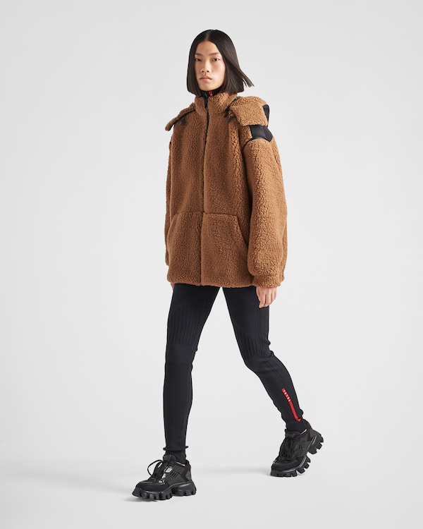 Double fleece and recycled technical fabric jacket Double fleece and recycled technical fabric jacket