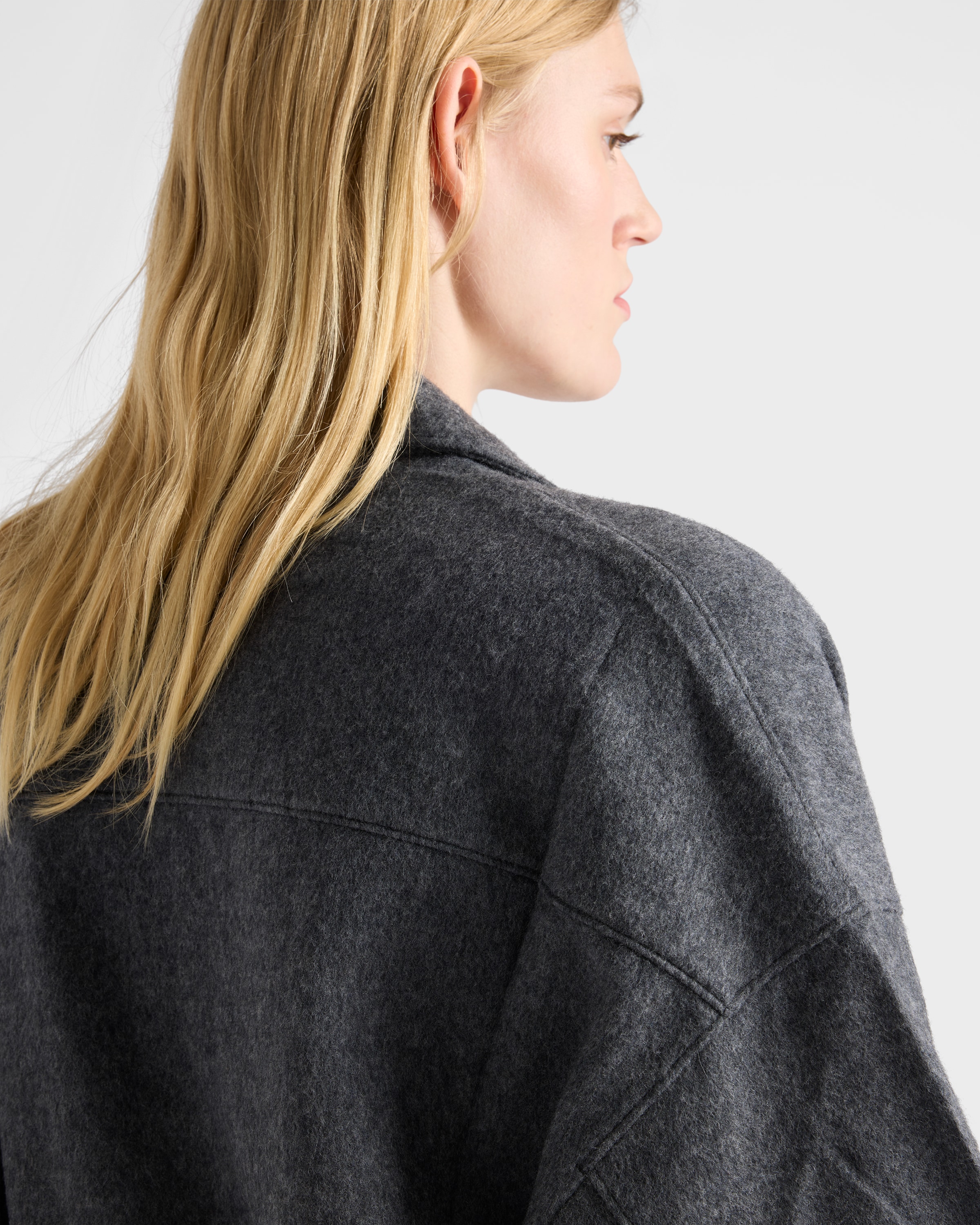 Slate Gray Wool And Cashmere Blouson Jacket | PRADA - United States
