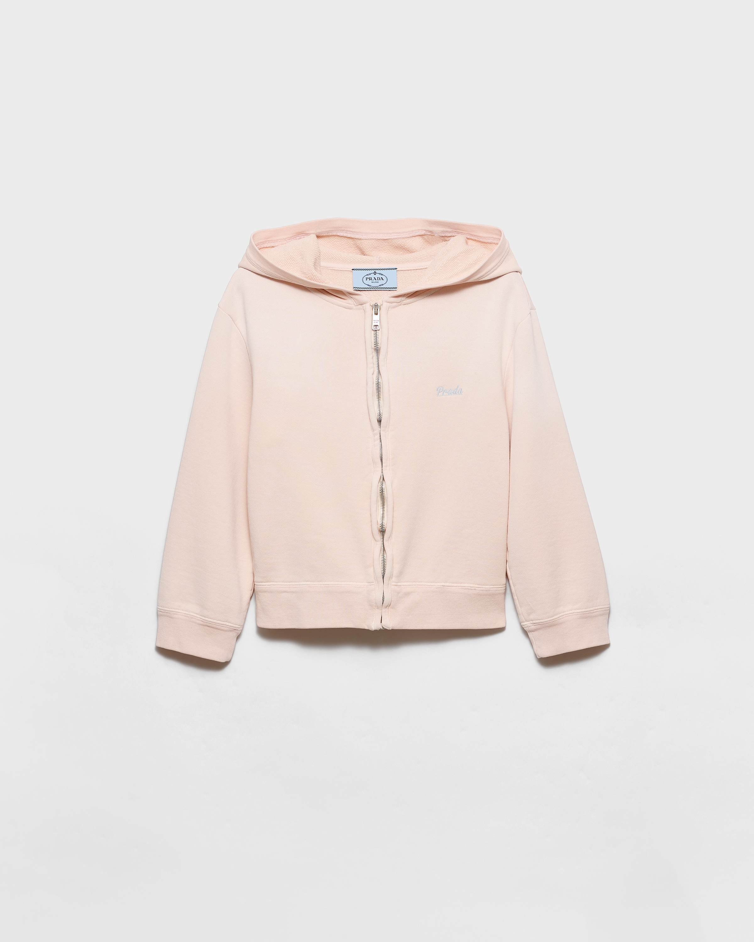 Prada Cotton fleece hoodie zipper jacket