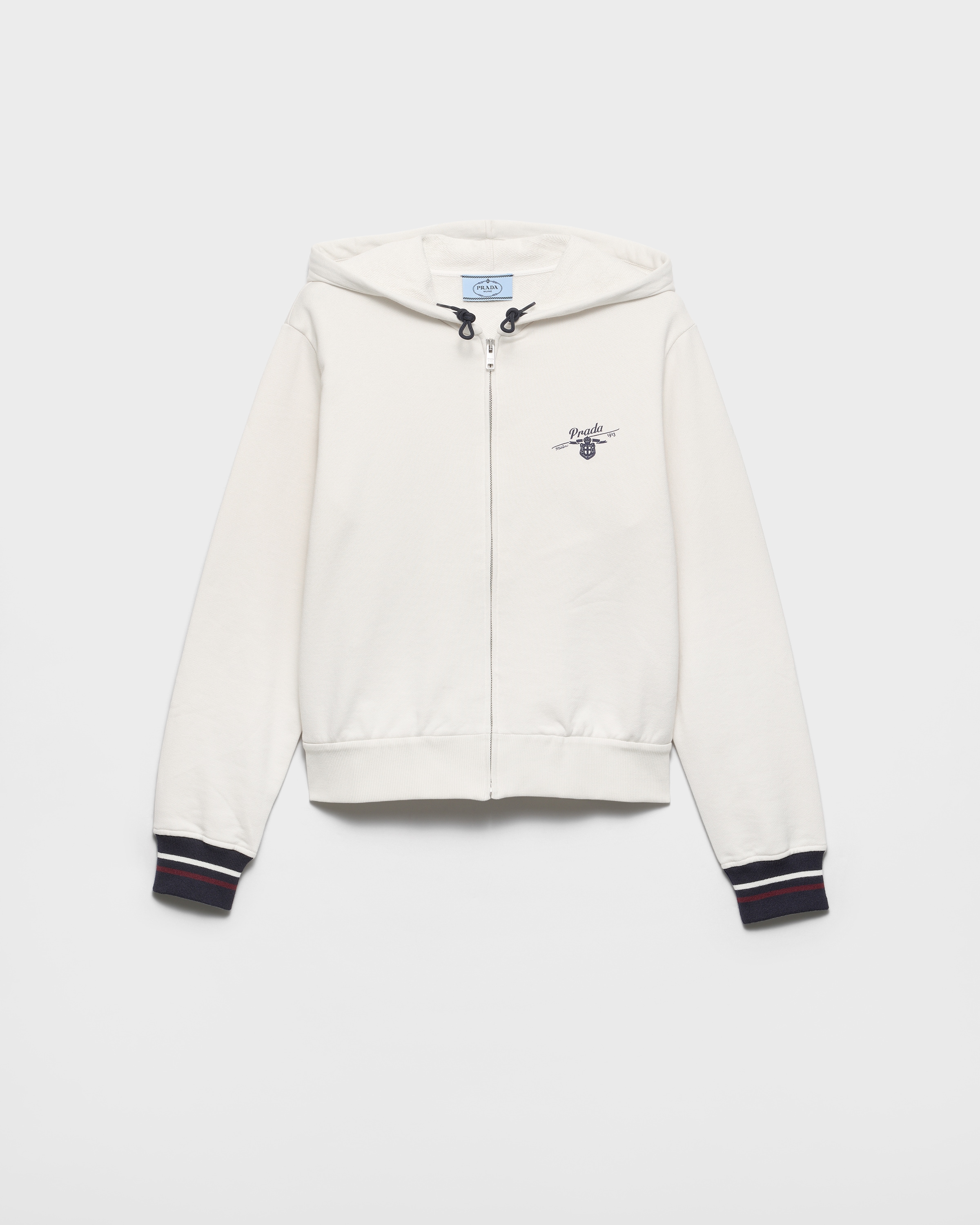 Cotton fleece zipper hoodie