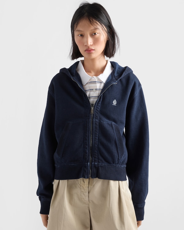 Cotton hoodie jacket - Navy Cotton hoodie jacket - Navy