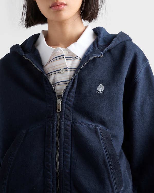 Cotton hoodie jacket - Navy Cotton hoodie jacket - Navy