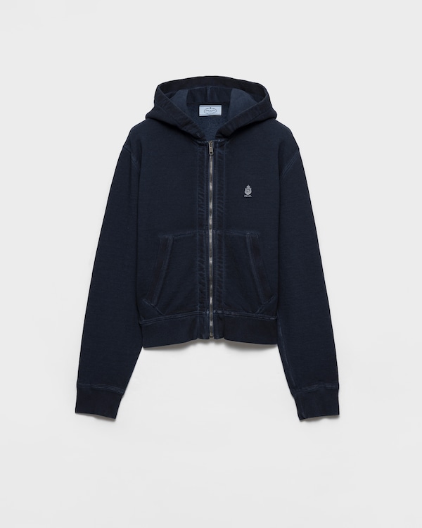 Cotton hoodie jacket - Navy Cotton hoodie jacket - Navy