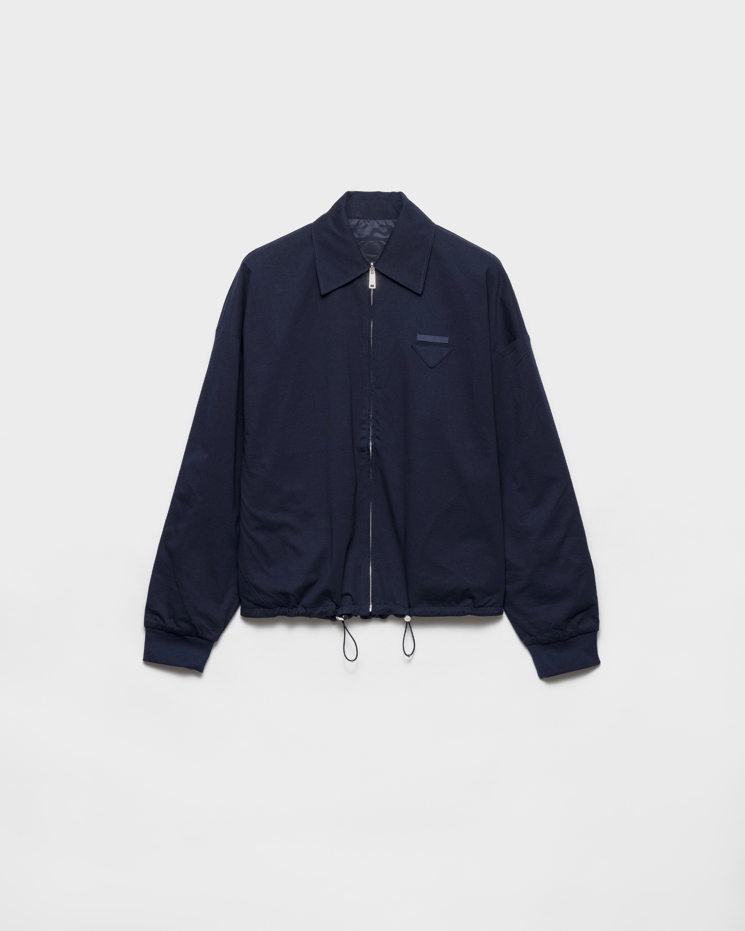 Navy Reversible Jersey Blouson Jacket | PRADA - France