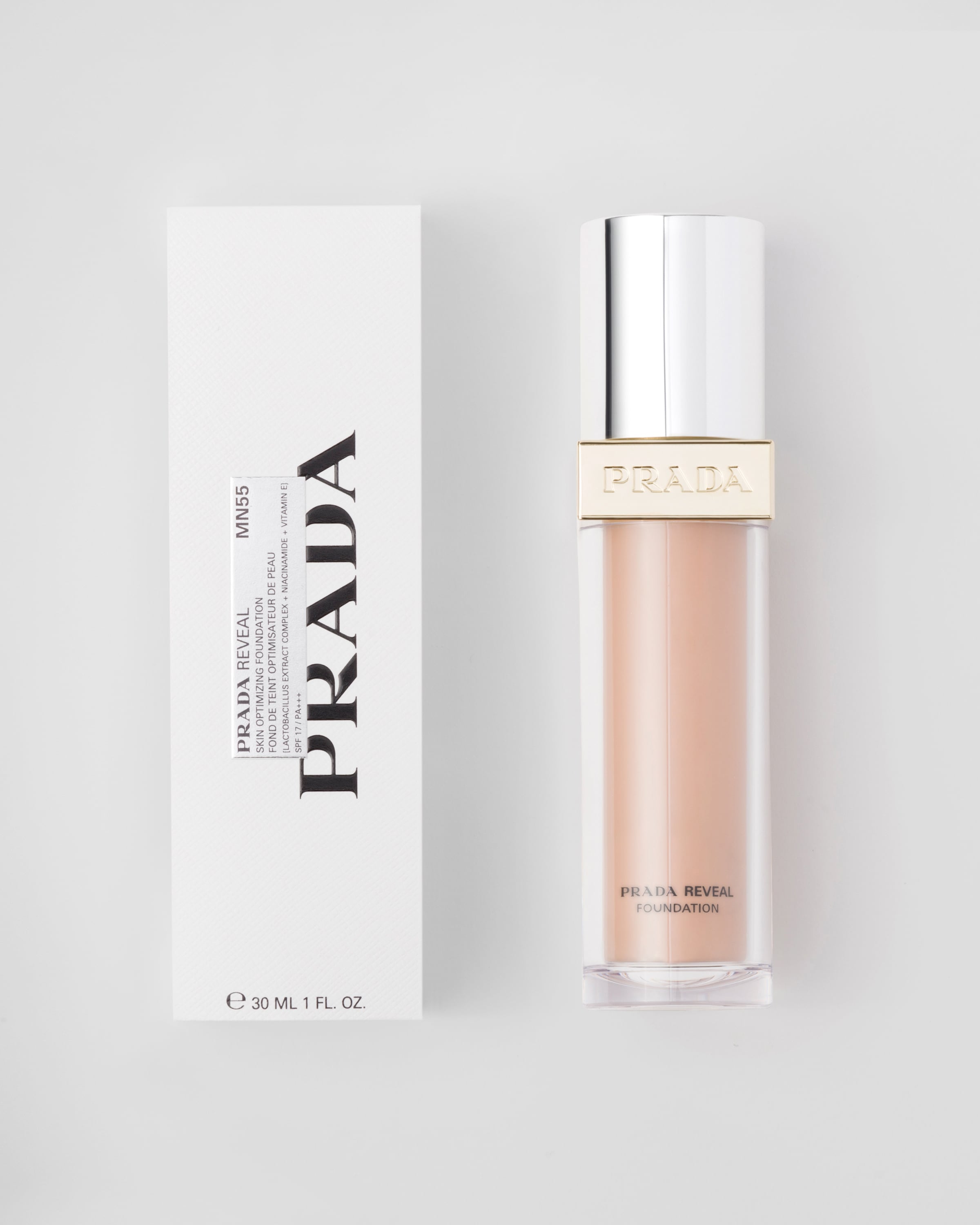 Mn55 Medium Neutral Prada Reveal Skin Optimizing Foundation Mn55 Medium Neutral PRADA