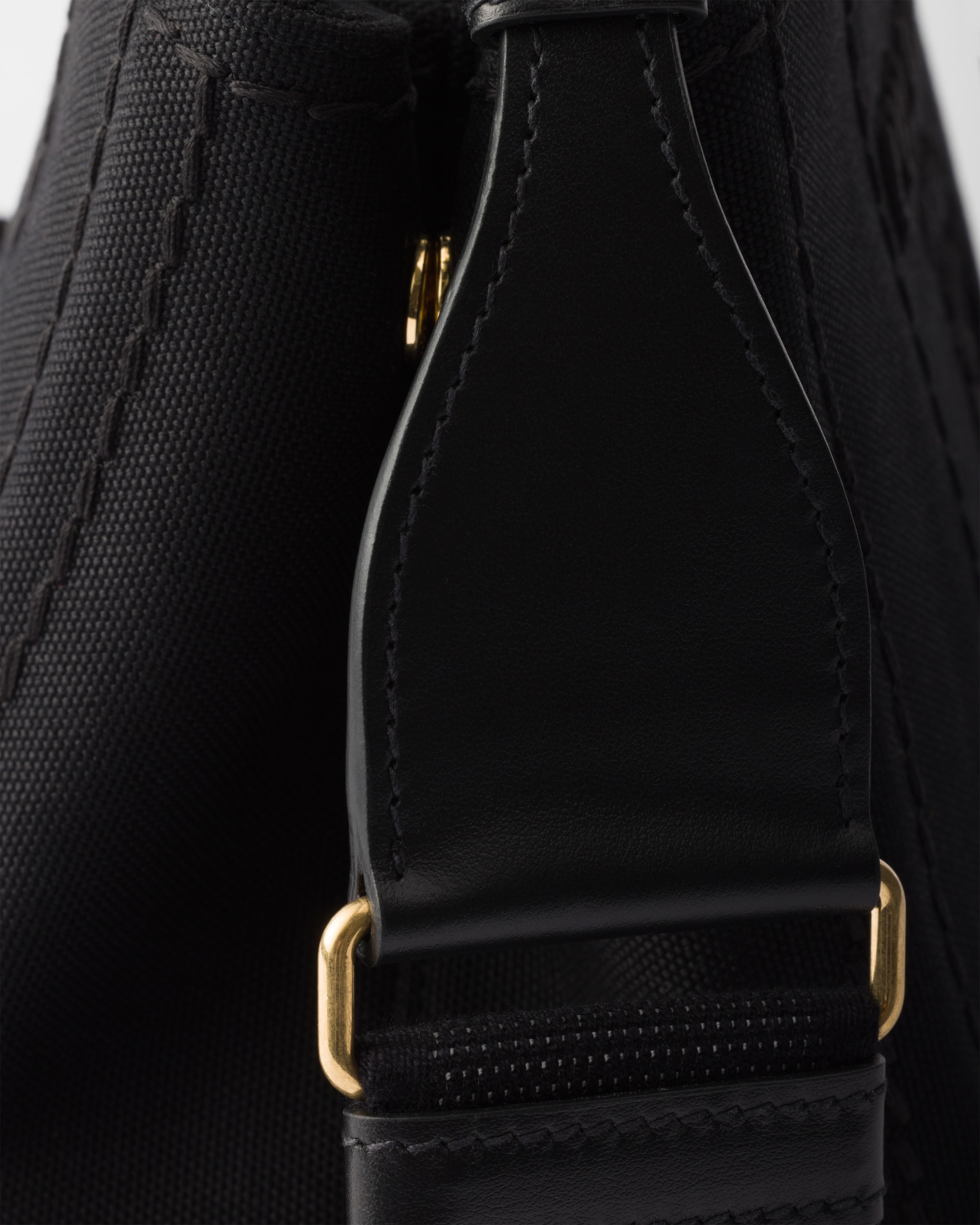 Black Cotton canvas mini handbag | PRADA
