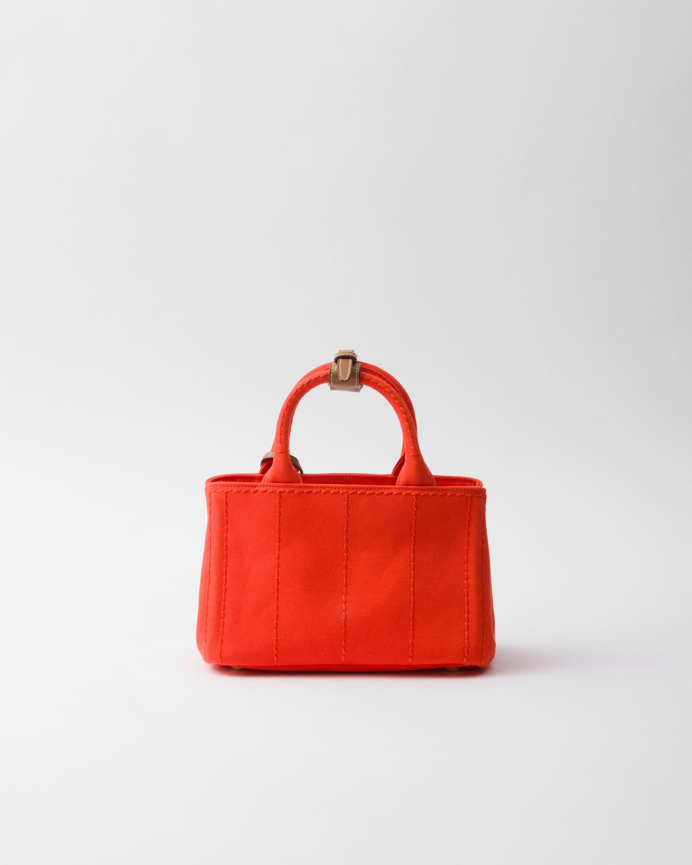 オレンジ コットンキャンバス ミニハンドバッグ | PRADA