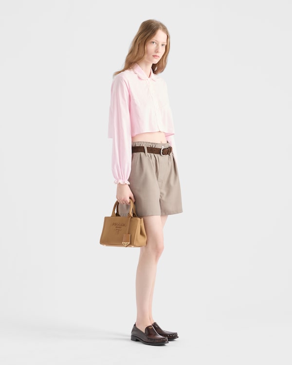 Prada Jardinière Mini-Handtasche aus Baumwoll-Canvas Prada Jardinière Mini-Handtasche aus Baumwoll-Canvas