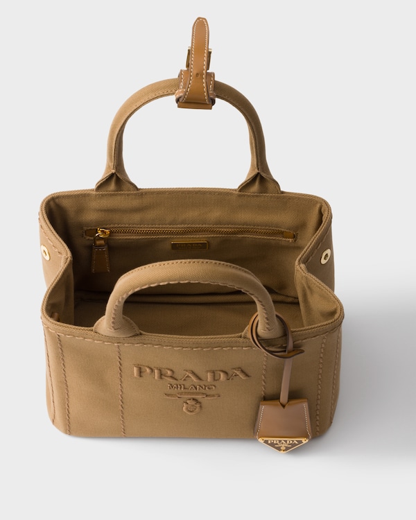 Prada Jardinière Mini-Handtasche aus Baumwoll-Canvas Prada Jardinière Mini-Handtasche aus Baumwoll-Canvas