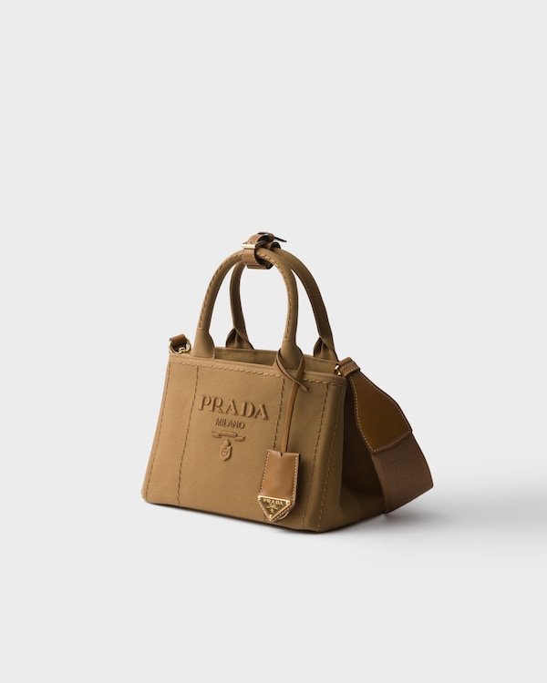 Prada Jardinière Mini-Handtasche aus Baumwoll-Canvas Prada Jardinière Mini-Handtasche aus Baumwoll-Canvas