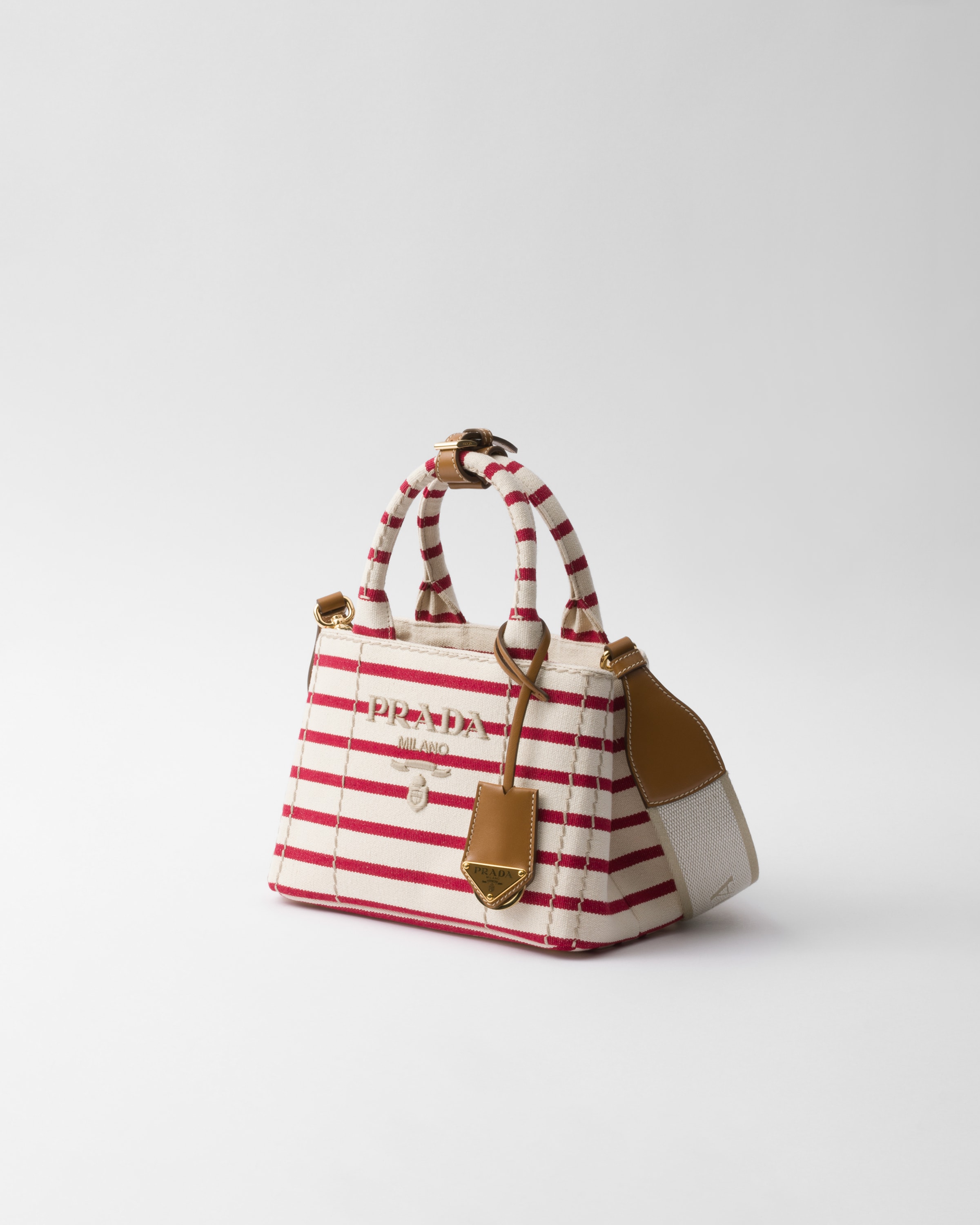 Prada Striped Cotton Canvas Mini-bag