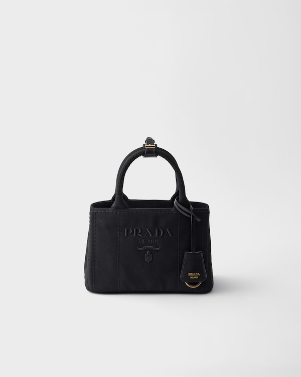 Prada Jardinière cotton canvas mini-bag - Black Prada Jardinière cotton canvas mini-bag - Black