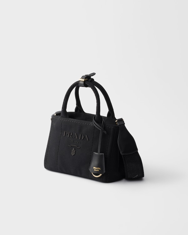 Prada Jardinière cotton canvas mini-bag - Black Prada Jardinière cotton canvas mini-bag - Black
