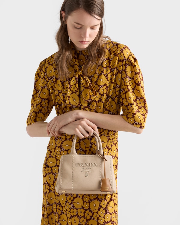 Prada Jardinière cotton canvas mini-bag - Cord Prada Jardinière cotton canvas mini-bag - Cord