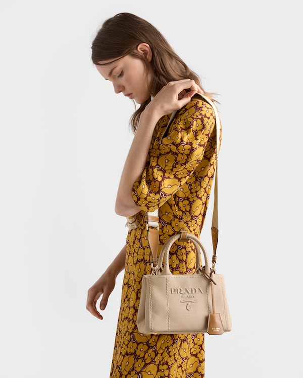 Prada Jardinière cotton canvas mini-bag - Cord Prada Jardinière cotton canvas mini-bag - Cord