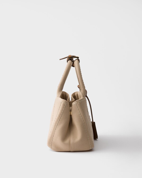 حقيبة Prada Jardinière ميني من كانفا القطن - كورد حقيبة Prada Jardinière ميني من كانفا القطن - كورد