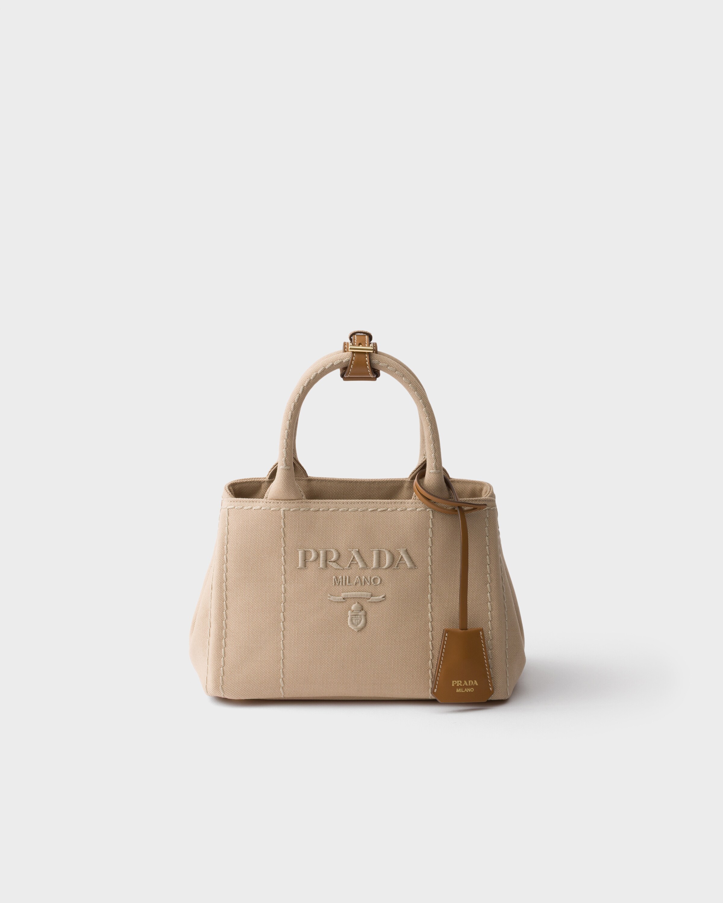 Prada Jardinière Cotton Canvas Mini-bag, Woman, Cord