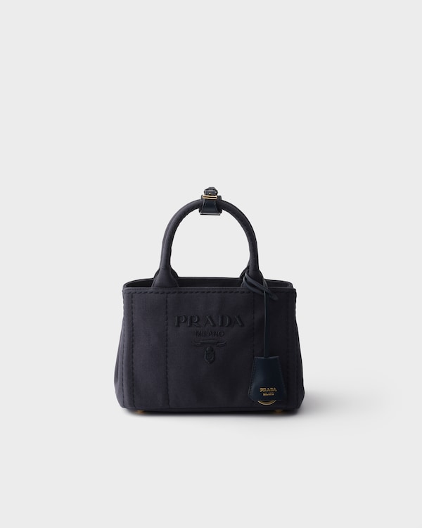 Prada Jardinière cotton canvas mini-bag - Baltic Blue Prada Jardinière cotton canvas mini-bag - Baltic Blue