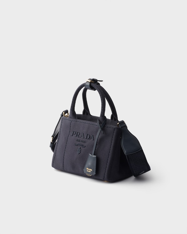 Prada Jardinière cotton canvas mini-bag - Baltic Blue Prada Jardinière cotton canvas mini-bag - Baltic Blue