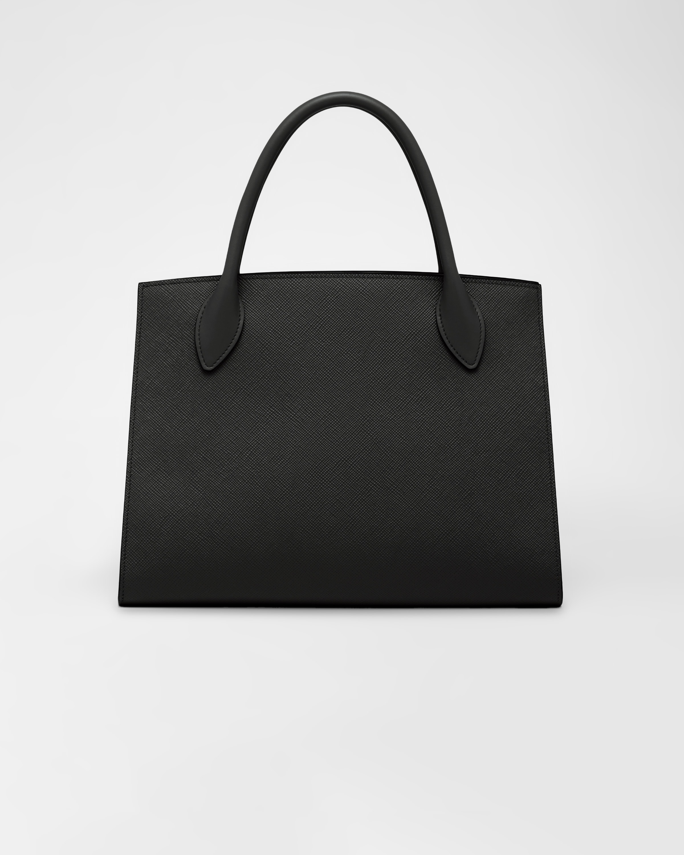 Black Prada Monochrome Medium Saffiano Bag PRADA