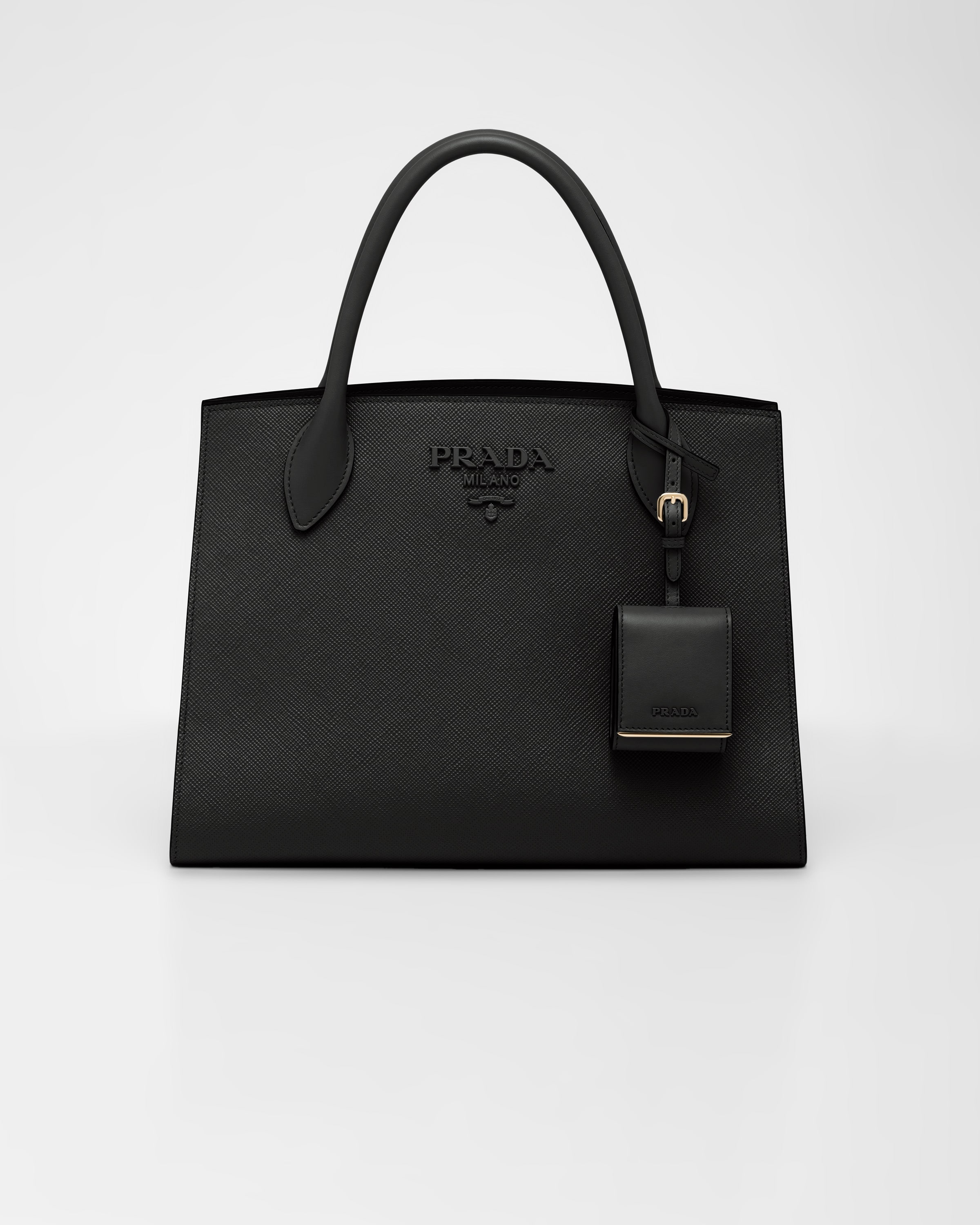 Prada monochrome best sale bag black