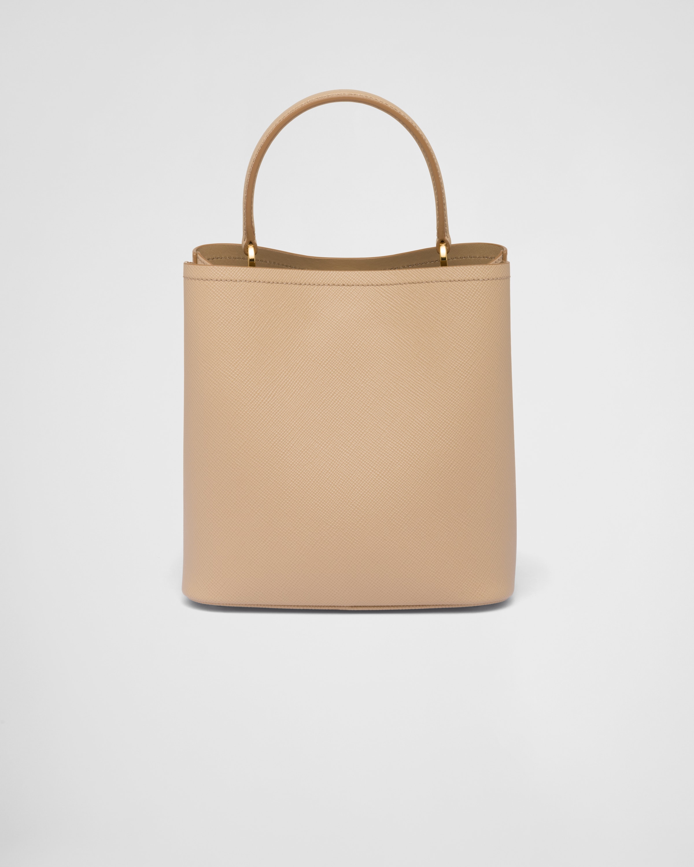 Sand Beige Medium Saffiano Leather Prada Panier Bag PRADA