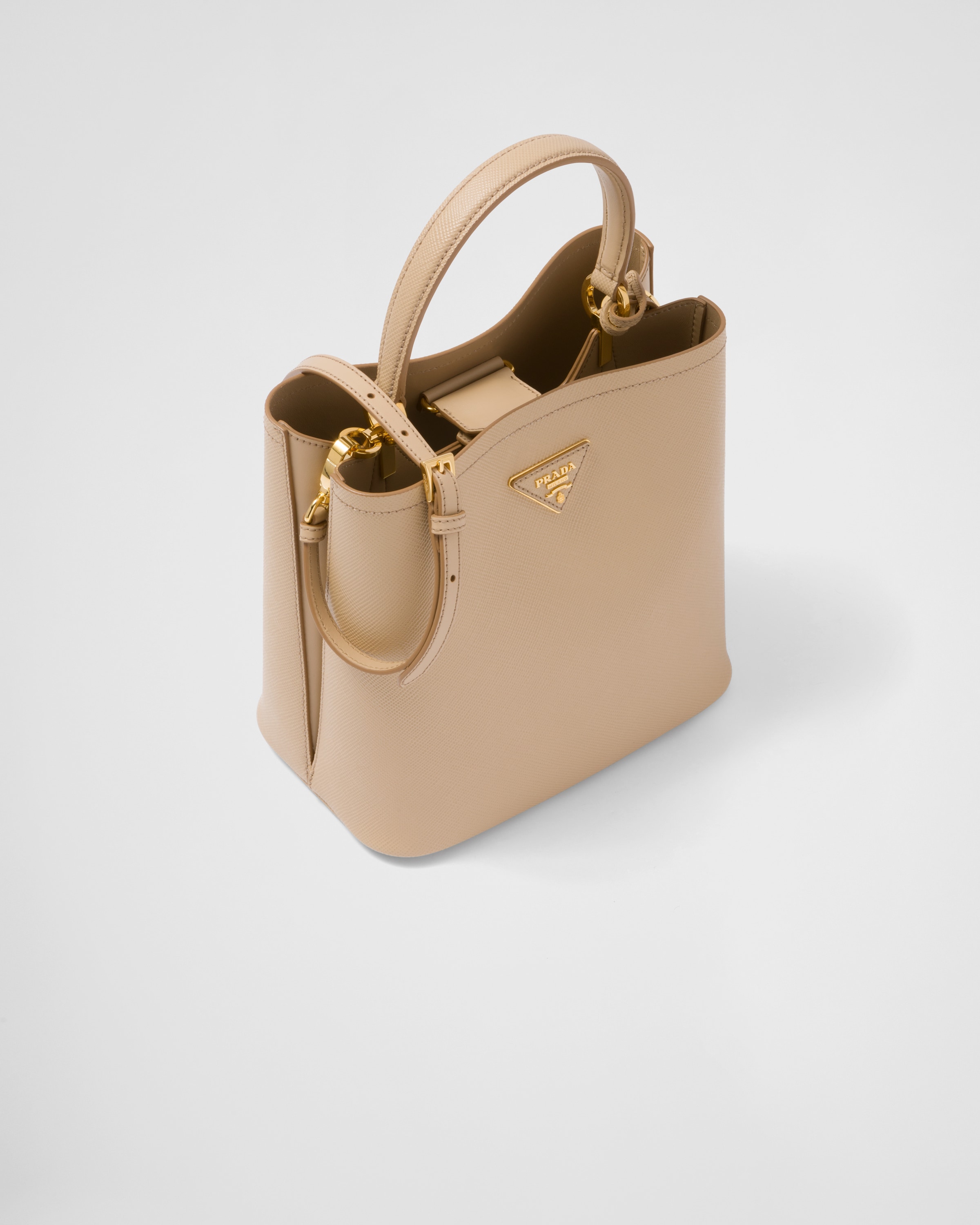 Sand Prada Promenade Saffiano Leather Bag