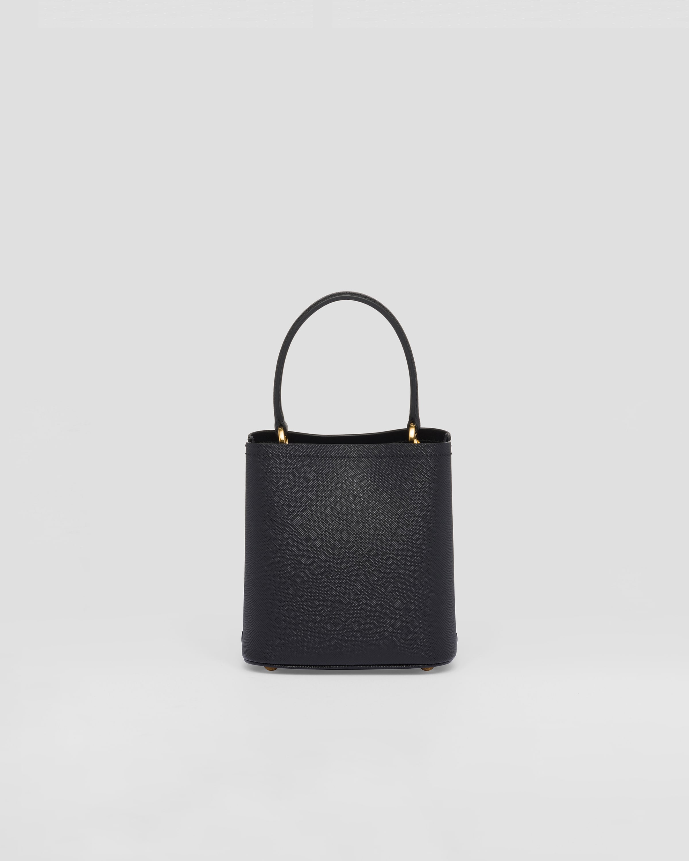 Black Small Saffiano Leather Prada Panier Bag PRADA