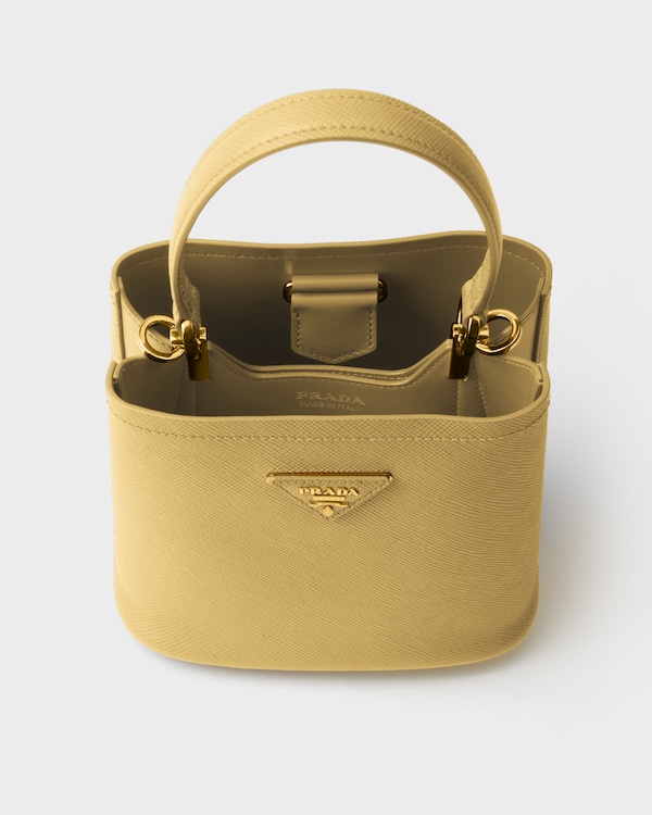 Prada Panier mini Saffiano leather bag - Vanilla Prada Panier mini Saffiano leather bag - Vanilla