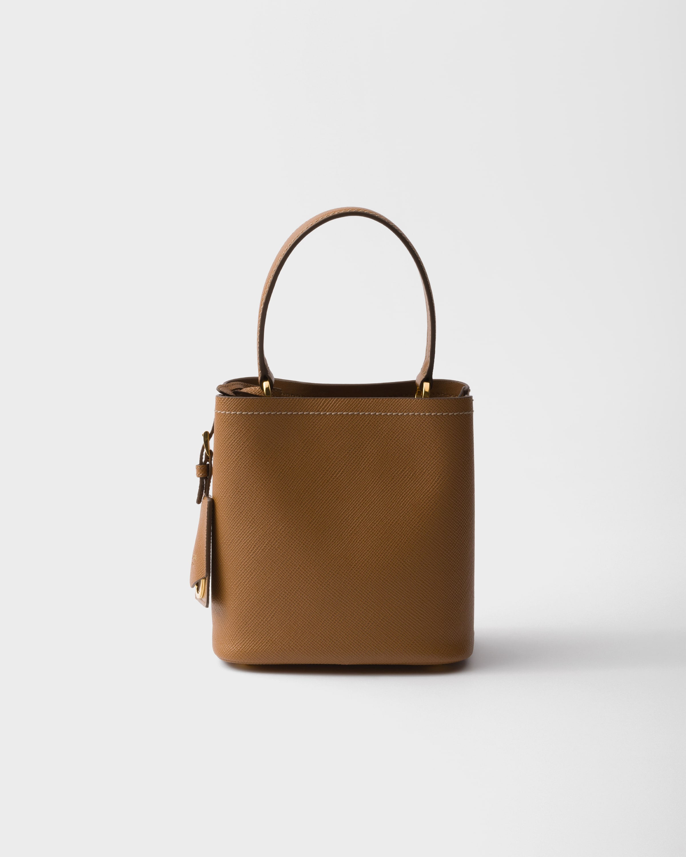Caramel Prada Panier Saffiano leather mini-bag | PRADA